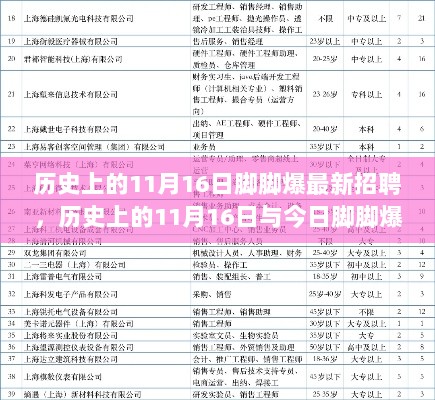 历史上的11月16日与今日脚脚爆最新招聘洞察揭秘