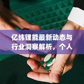 亿纬锂能最新动态与行业洞察解析，个人观点深度分析