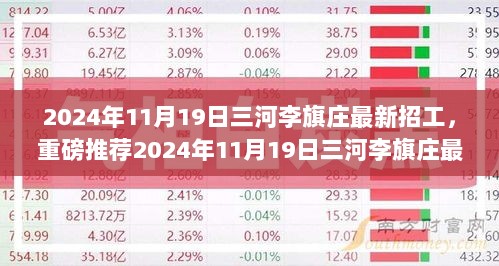 2024年三河李旗庄最新招工信息，理想工作等你来！