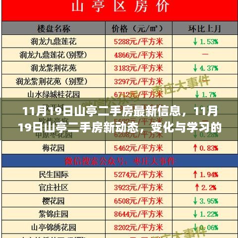 山亭二手房最新动态，变化与学习的力量，铸就自信成就之光（最新信息）