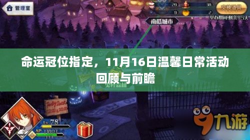 命运冠位指定，11月16日温馨日常活动回顾与前瞻