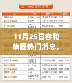 春和集团11月25日重磅消息揭秘，学习之旅中的变化与自信成就日的魔法时刻