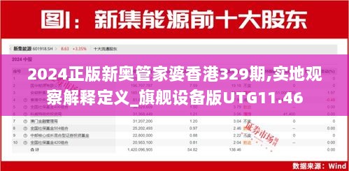 2024正版新奥管家婆香港329期,实地观察解释定义_旗舰设备版UTG11.46