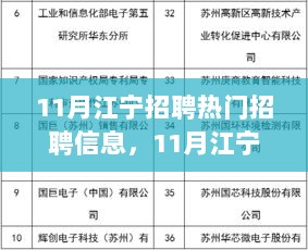 11月江宁热门招聘信息与职位，变化中的成长催化剂，把握机遇成就自我