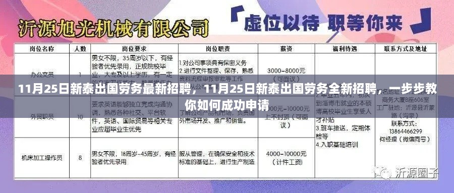 11月25日新泰出国劳务全新招聘指南，如何成功申请出国劳务职位