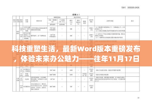 科技重塑生活，最新Word版本重磅发布，体验未来办公魅力——往年11月17日全新发布