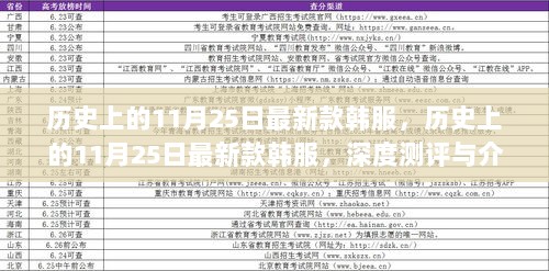 历史上的11月25日最新款韩服深度测评与介绍