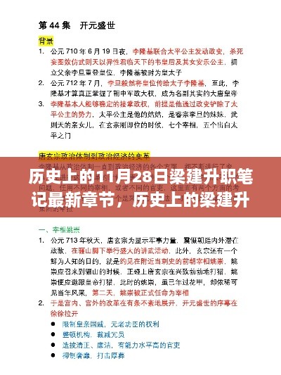 历史上的梁建升职笔记，11月28日的荣光与最新章节回顾