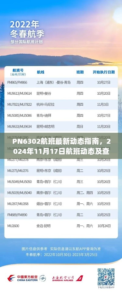 PN6302航班最新动态指南，2024年11月17日航班动态及查询方法（适合初学者与进阶用户）