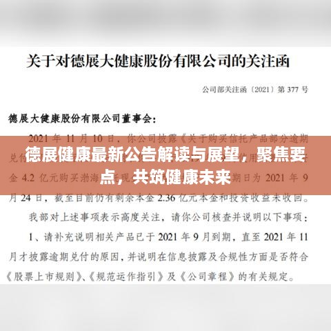 德展健康最新公告解读与展望，聚焦要点，共筑健康未来