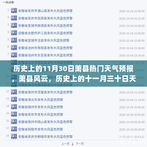 历史上的萧县风云，揭秘十一月三十日天气预报揭秘