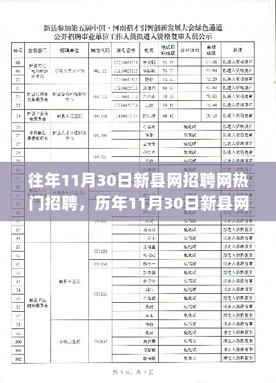 历年11月30日新县网招聘热门职位解析与求职指南