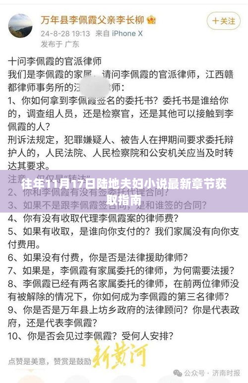 往年11月17日陆地夫妇小说最新章节获取指南