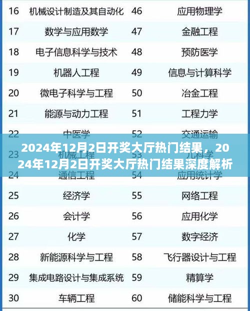 2024年12月2日开奖大厅热门结果深度解析，透视背后的观点与争议