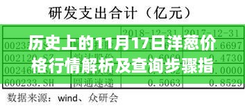 历史上的11月17日洋葱价格行情解析及查询步骤指南