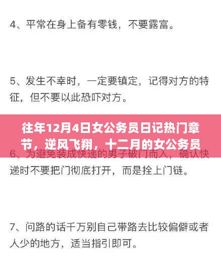 逆风飞翔，十二月女公务员日记的成长之旅