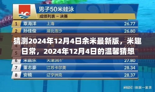 2024年12月4日米趣日常与温馨猜想，探索最新版的未来展望