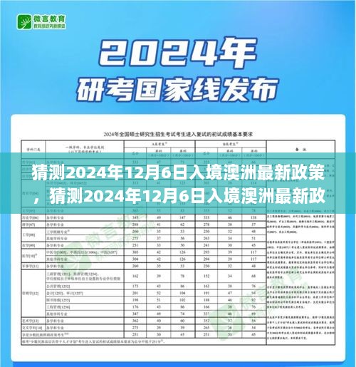 深度解析与预测，2024年12月6日澳洲入境最新政策展望与猜测