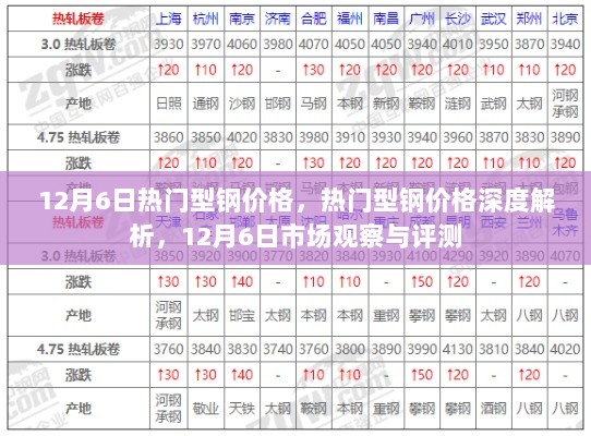 12月6日热门型钢价格，热门型钢价格深度解析，12月6日市场观察与评测