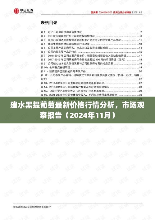 建水黑提葡萄最新价格行情分析，市场观察报告（2024年11月）