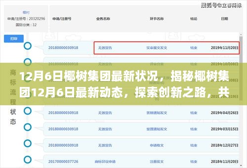 椰树集团12月6日最新动态，探索创新之路，共鉴企业新篇章