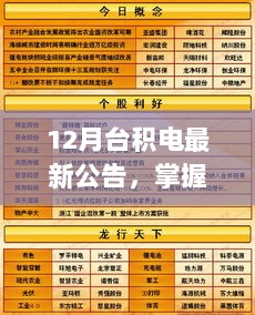 台积电最新公告解读与获取指南，掌握最新资讯与深度分析