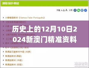 历史上的12月10日2024新澳门精准资料免费,可靠解答解释落实_娱乐版3.420