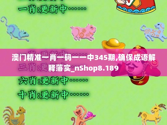 澳门精准一肖一码一一中345期,确保成语解释落实_nShop8.189