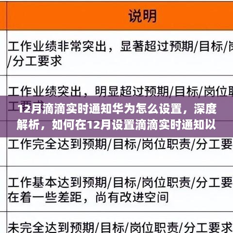 深度解析，如何在12月设置滴滴实时通知以适配华为手机的指南