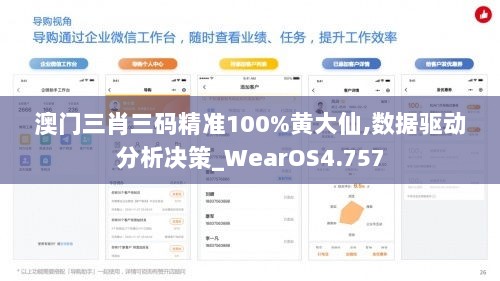 澳门三肖三码精准100%黄大仙,数据驱动分析决策_WearOS4.757