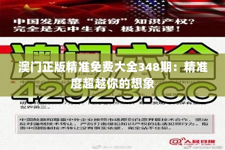 澳门正版精准免费大全348期：精准度超越你的想象