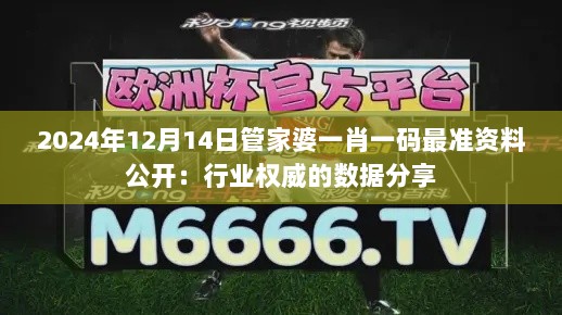 2024年12月14日管家婆一肖一码最准资料公开：行业权威的数据分享