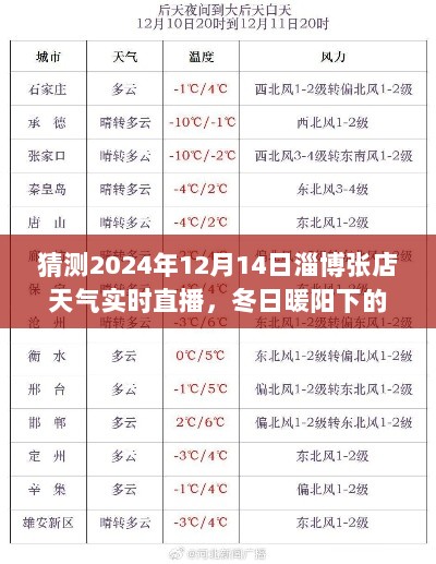 冬日暖阳下的淄博张店，友情与天气的直播之旅（2024年12月14日实时直播）