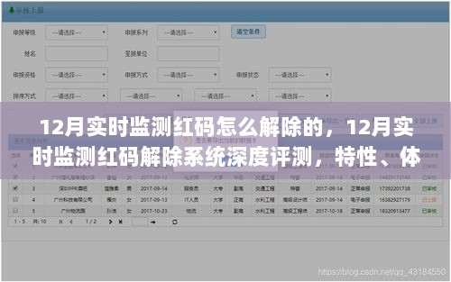 深度解析，12月实时监测红码解除系统特性与体验，竞品对比评测报告