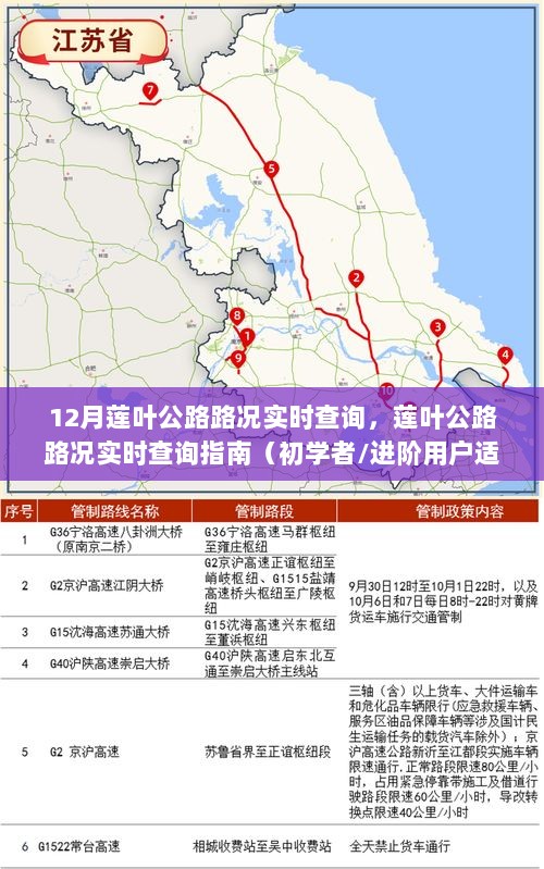 莲叶公路实时路况查询指南，适用于初学者与进阶用户的路况查询全攻略（12月版）