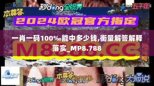 一肖一码100‰能中多少钱,衡量解答解释落实_MP8.788