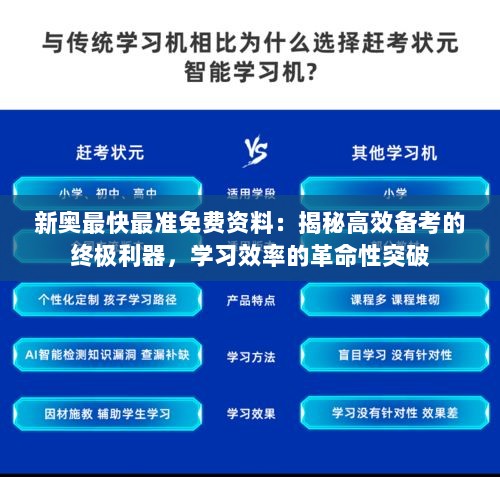 新奥最快最准免费资料：揭秘高效备考的终极利器，学习效率的革命性突破