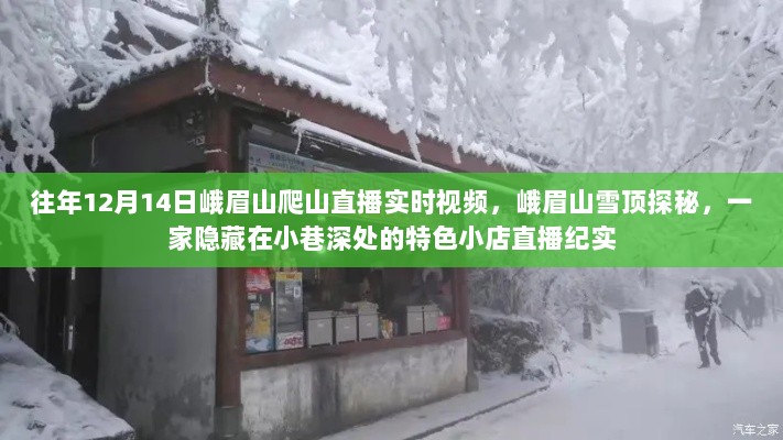 峨眉山雪顶探秘，爬山直播与特色小店纪实视频直播