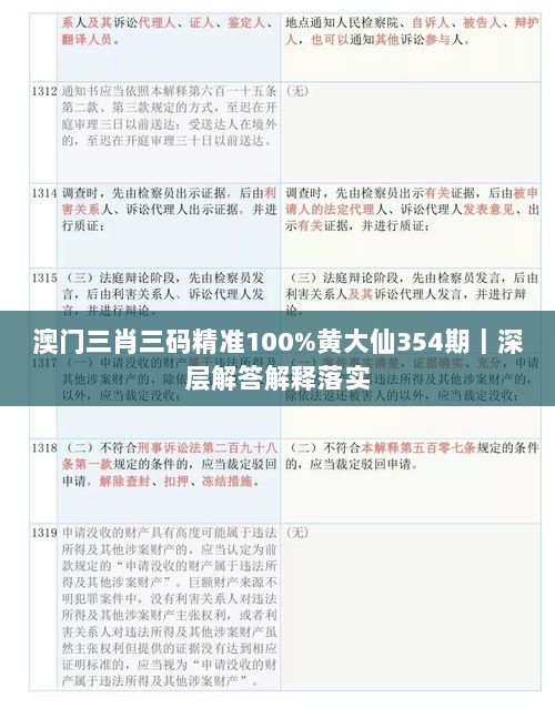 澳门三肖三码精准100%黄大仙354期｜深层解答解释落实