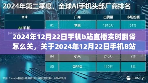 关于手机B站直播实时翻译功能的开启与关闭探讨，2024年12月22日实用指南