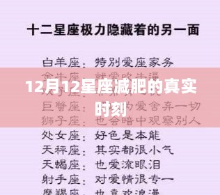 12月星座减肥黄金期，把握真实时刻瘦身蜕变