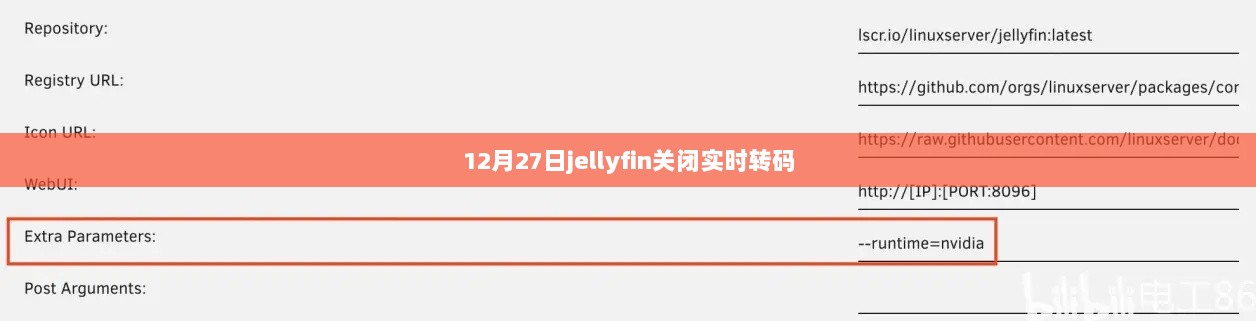 Jellyfin实时转码功能停用日期解析