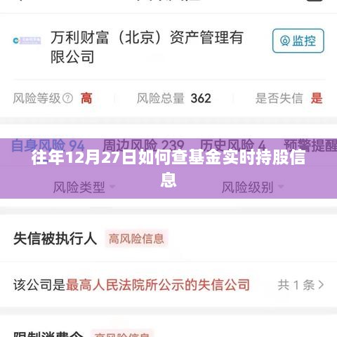 年终基金实时持股信息，如何查询历年数据？