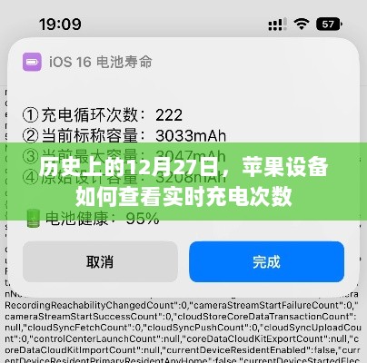 苹果设备查看实时充电次数历史回顾