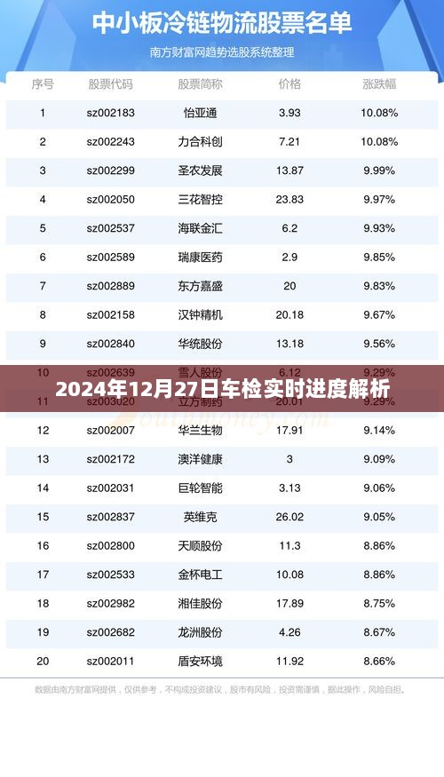 2024年车检进度解析，实时追踪与反馈