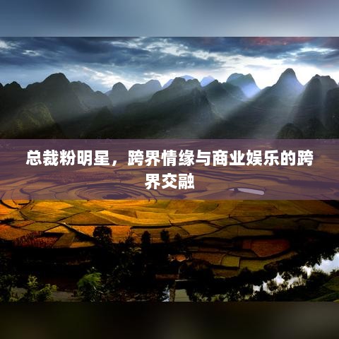 总裁粉明星，跨界情缘与商业娱乐的跨界交融