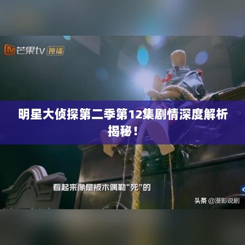 明星大侦探第二季第12集剧情深度解析揭秘！