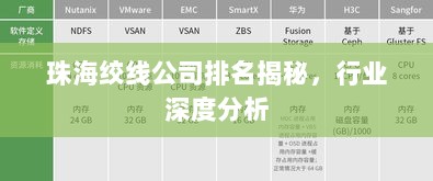 珠海绞线公司排名揭秘，行业深度分析