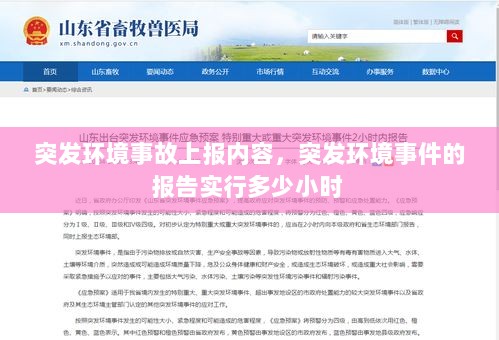 突发环境事故上报内容，突发环境事件的报告实行多少小时 