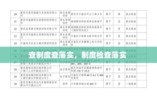 查制度查落实，制度检查落实 